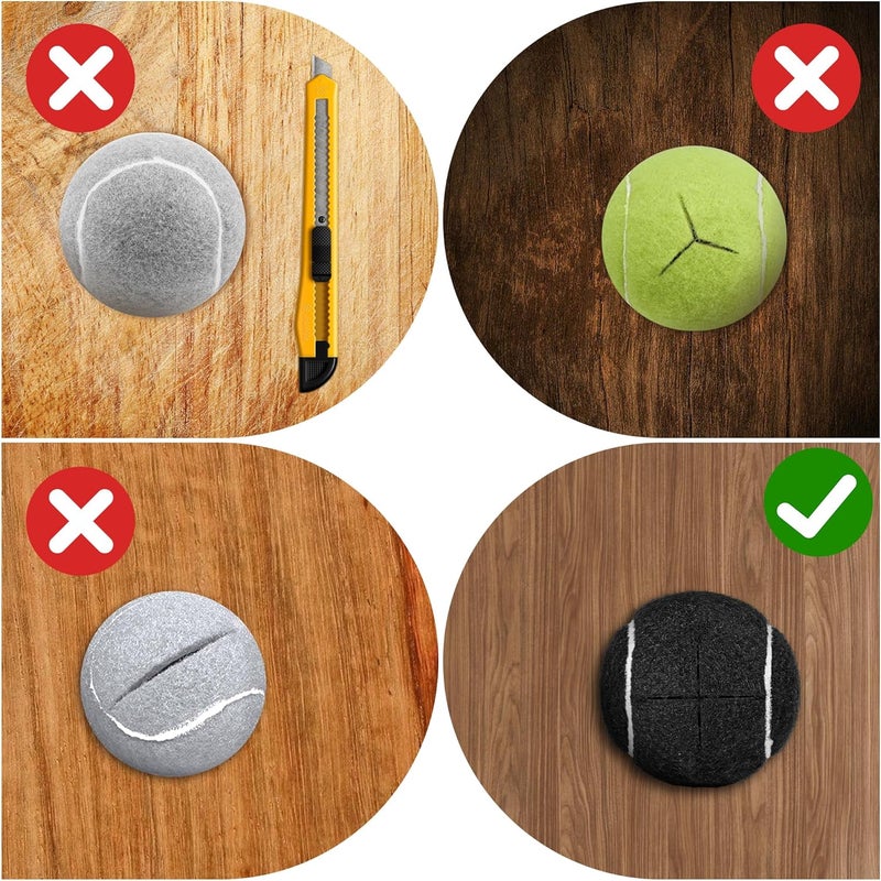 YIFOCUS 4 Pcs Walker Tennis Balls Precut Pre Cut, Walkers Legs Universal Precut Glide, Walker Balls for Indoor, Silent Gliding and Floor Protection, Gifts for The Elderly - Image 4